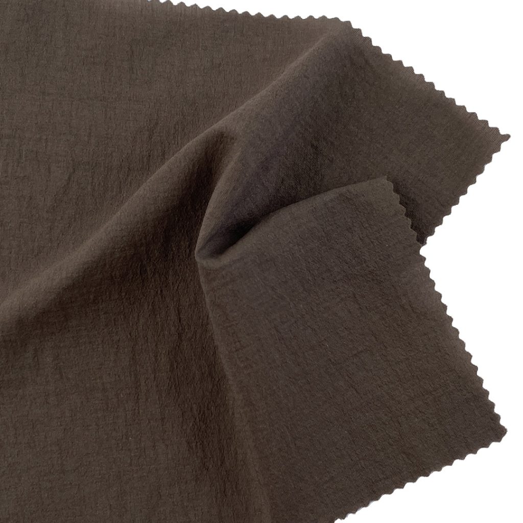 100gsm (3.5 oz) 58% Cotton 42% Nylon Crepe Textured Translucent Fabric Skirt Dress 8156