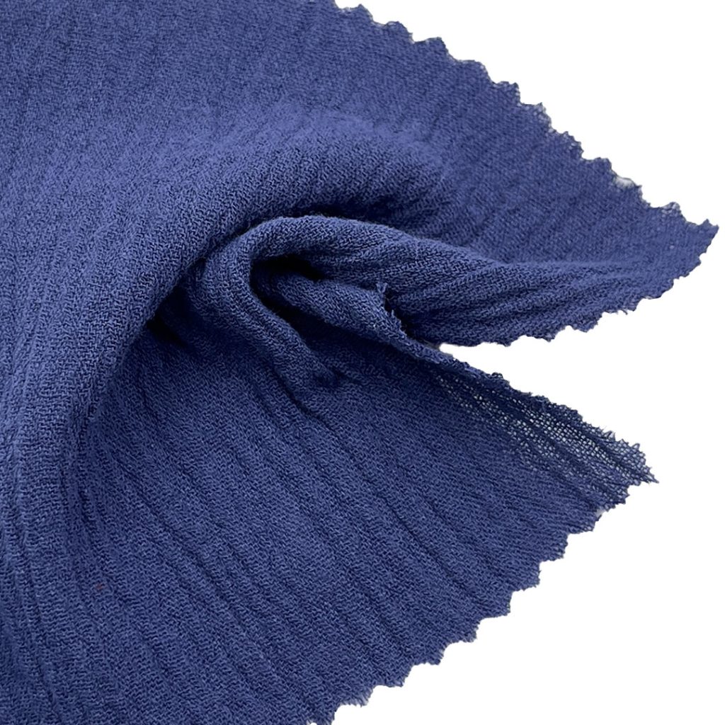 140gsm (4.9 oz) 100% Cotton Crepe Translucent Textured Fabric Skirt Dress 832