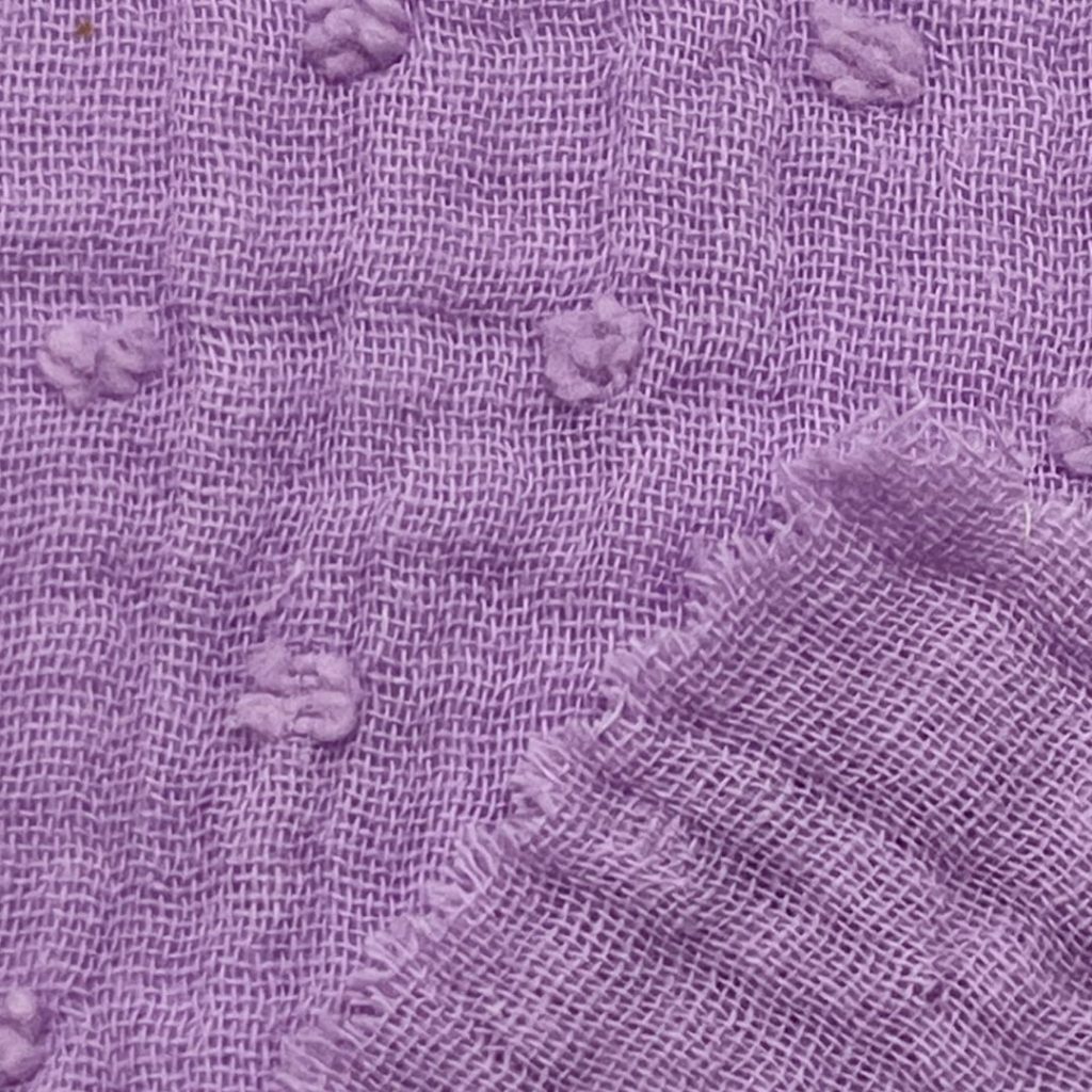 180gsm (6.3 oz) 100% Cotton Dobby Dotted Swiss Textured Fabric Tops Cardigan 8323