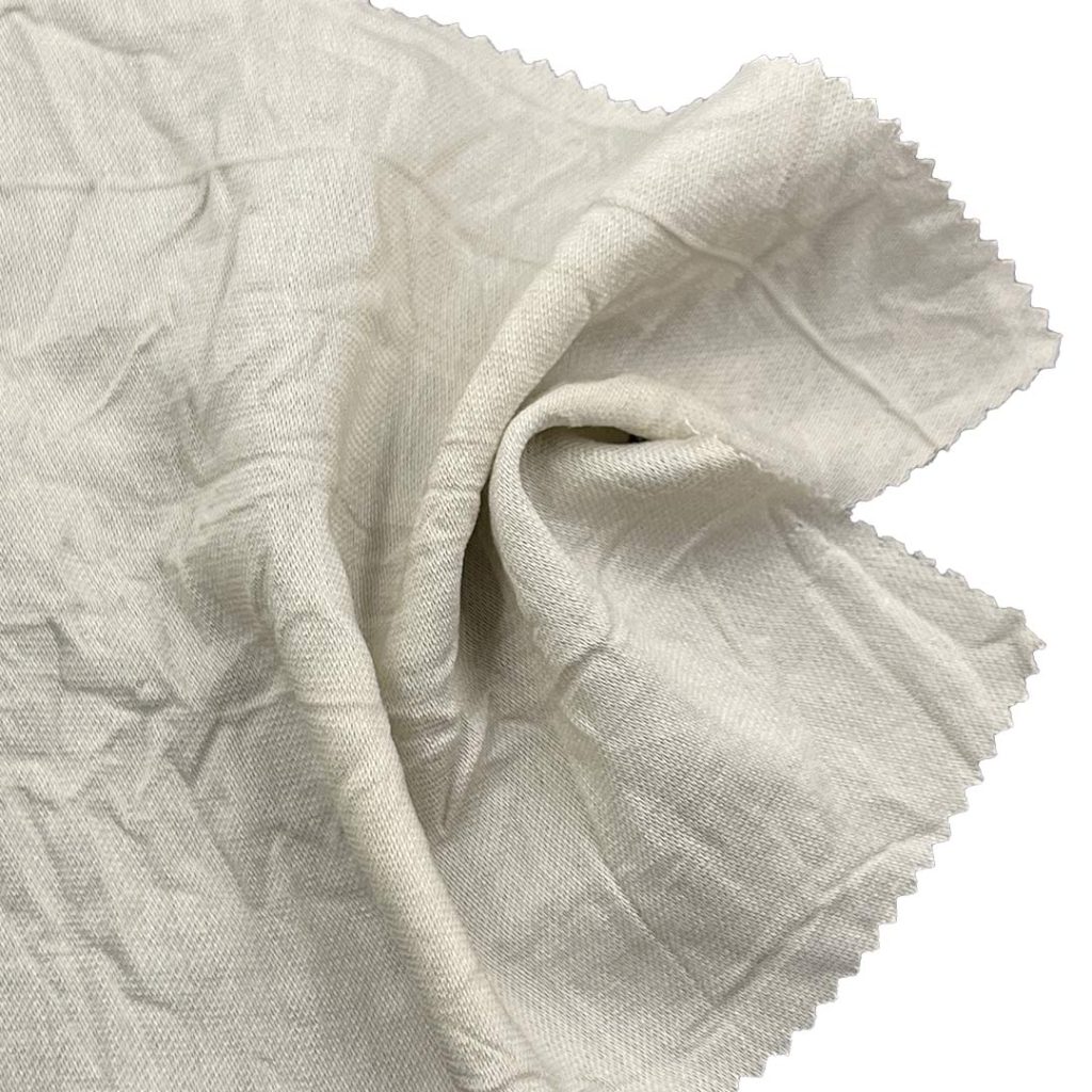 115gsm (4.1 oz) 18% Cotton 82% Viscose Crinkle Textured Translucent Fabric Skirt Dress