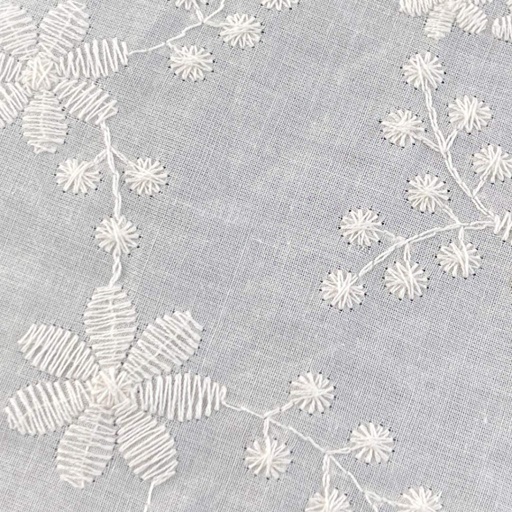 100% Cotton Eyelet Breathable Textured Fabric Dress Skirt 8716