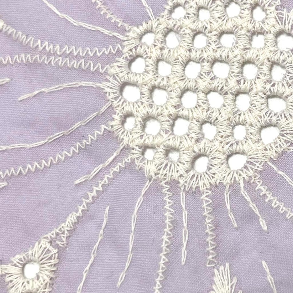 100% Cotton Eyelet Breathable Textured Fabric Tops Skirt 8769#