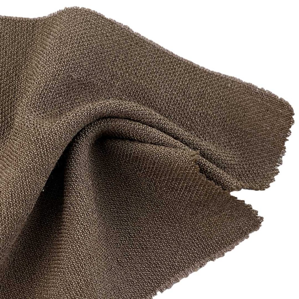 160gsm (5.6 oz) 38% Polyester 56% Viscose 6% Linen Burlap Textured Fabric Vest Suit Lining AD33444