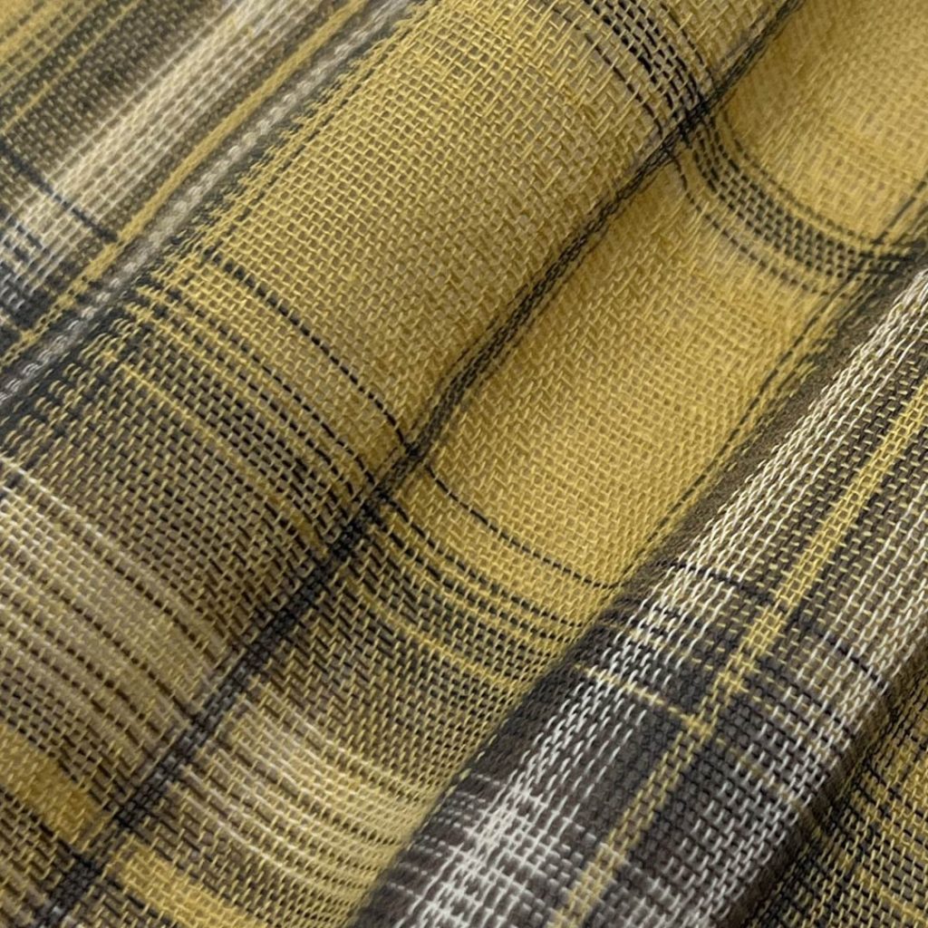 230gsm (8.1 oz) 100% Cotton Plaid Ripstop Fabric Cardigan Shirt