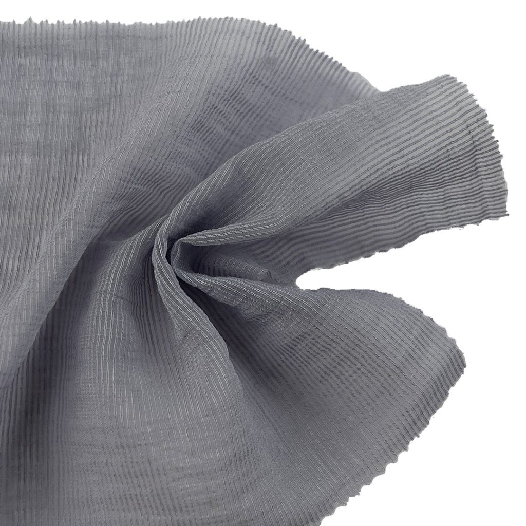 55gsm (1.9 oz) 54% Viscose 46% Polyamide Crepe Translucent Textured Fabric Dress Skirt B2469#