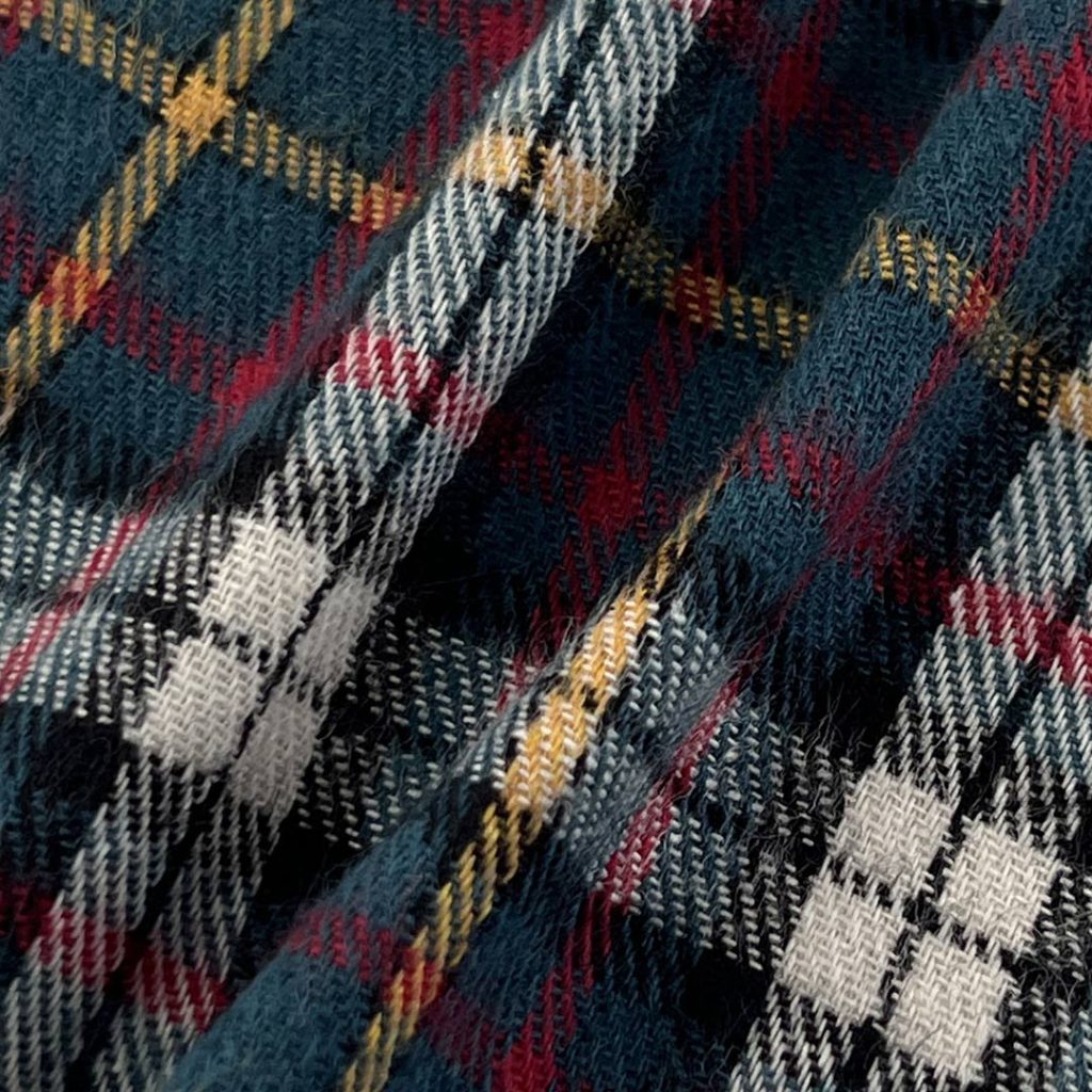 120gsm (4.2 oz) 100% Cotton Plaid Ripstop Fabric Dress Cardigan Shirt