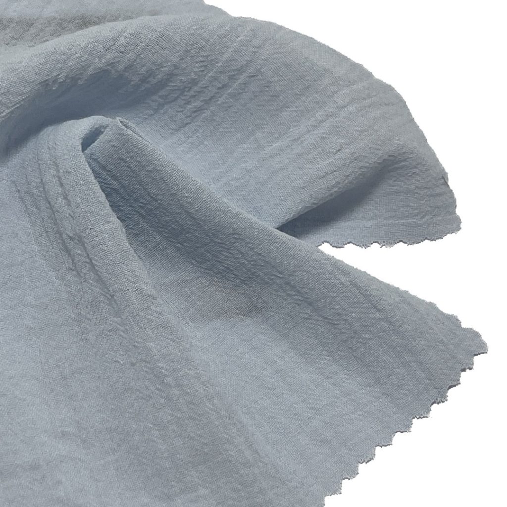 85gsm (3.0 oz) 100% Cotton Crêpe Textured Translucent Fabric Skirt Dress