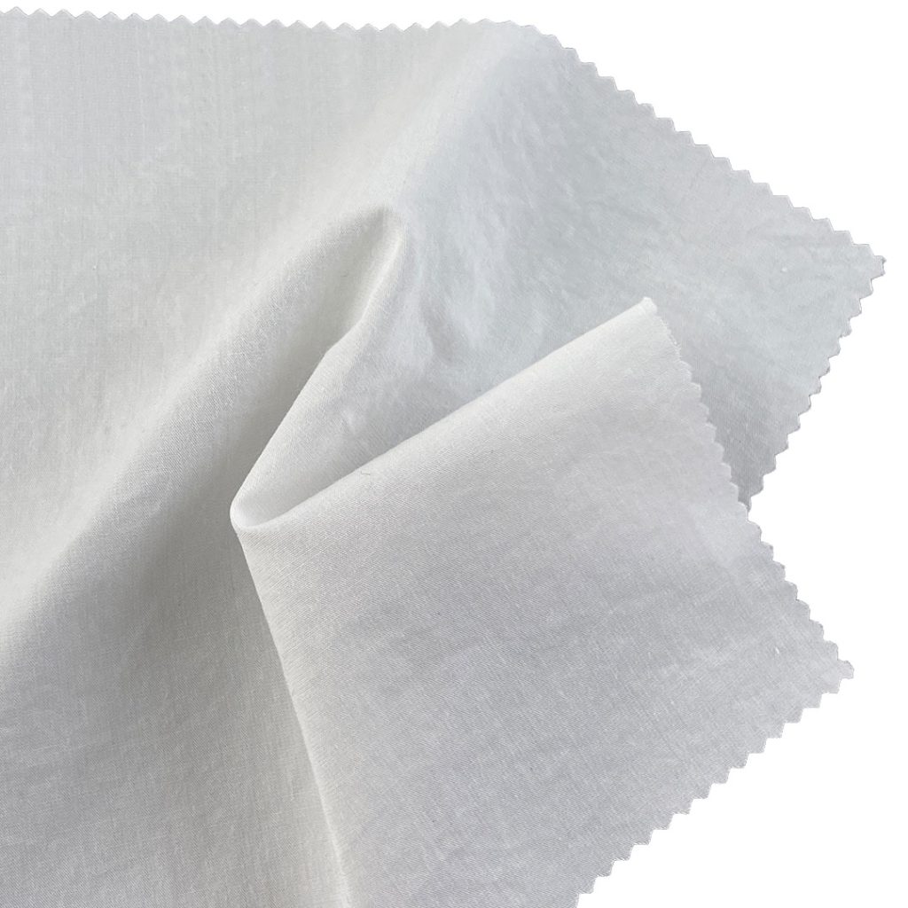 120gsm (4.2 oz) 17% Polyurethane Leather 83% Cotton Cambric Smooth Crisp Hand Feel Fabric Coat Shirt C0101