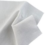 120gsm (4.2 oz) 17% Polyurethane Leather 83% Cotton Cambric Smooth Crisp Hand Feel Fabric Coat Shirt C0101