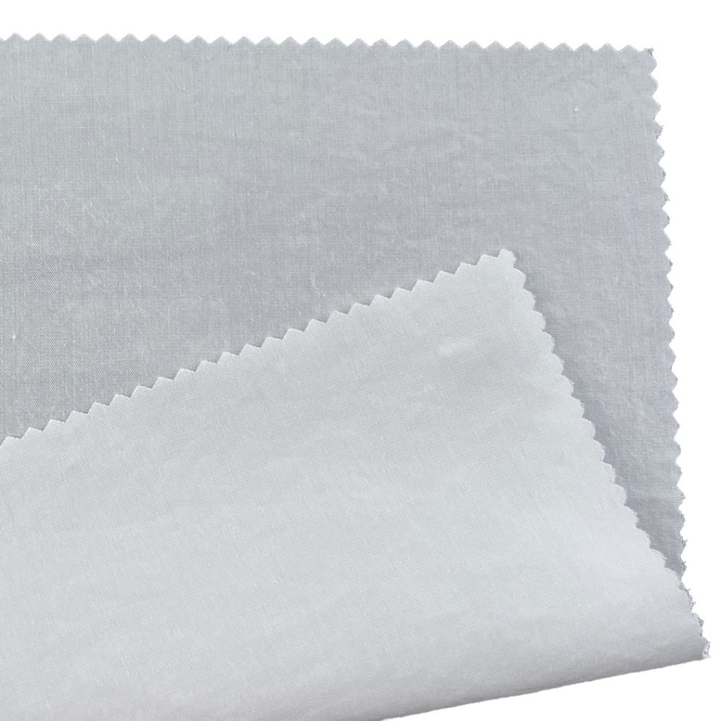 120gsm (4.2 oz) 17% Polyurethane Leather 83% Cotton Cambric Smooth Crisp Hand Feel Fabric Coat Shirt C0101