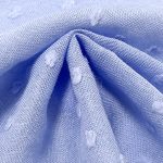 70gsm (2.5 oz) 70% Cotton 30% Viscose Dobby Dotted Swiss Textured Fabric Tops Dress Skirt