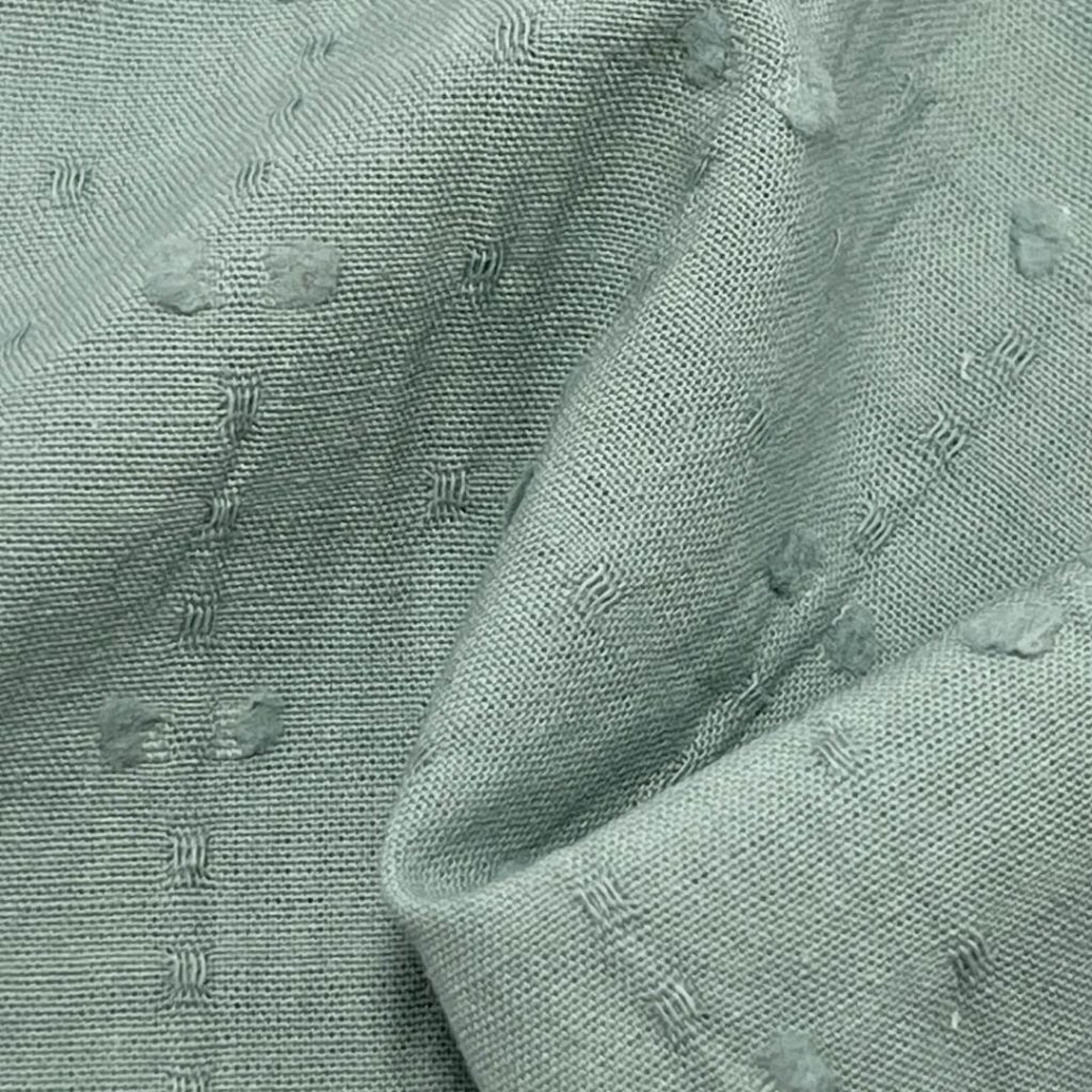 120gsm (4.2 oz) 100% Cotton Dobby Dotted Swiss Textured Fabric Skirt Tops C345