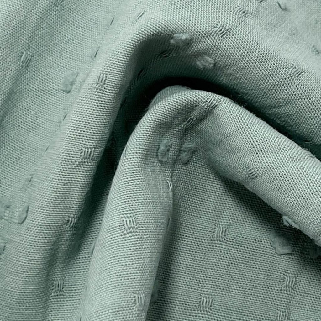 120gsm (4.2 oz) 100% Cotton Dobby Dotted Swiss Textured Fabric Skirt Tops C345