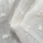 85gsm (3.0 oz) 80% Cotton 20% Viscose Dobby Dotted Swiss Textured Fabric Dress Skirt C388