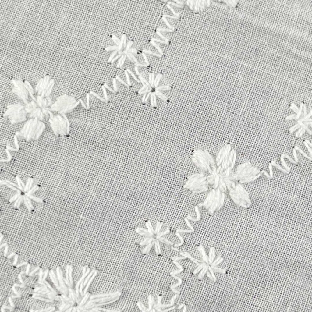 100% Cotton Eyelet Breathable Textured Fabric Skirt Tops H7-736