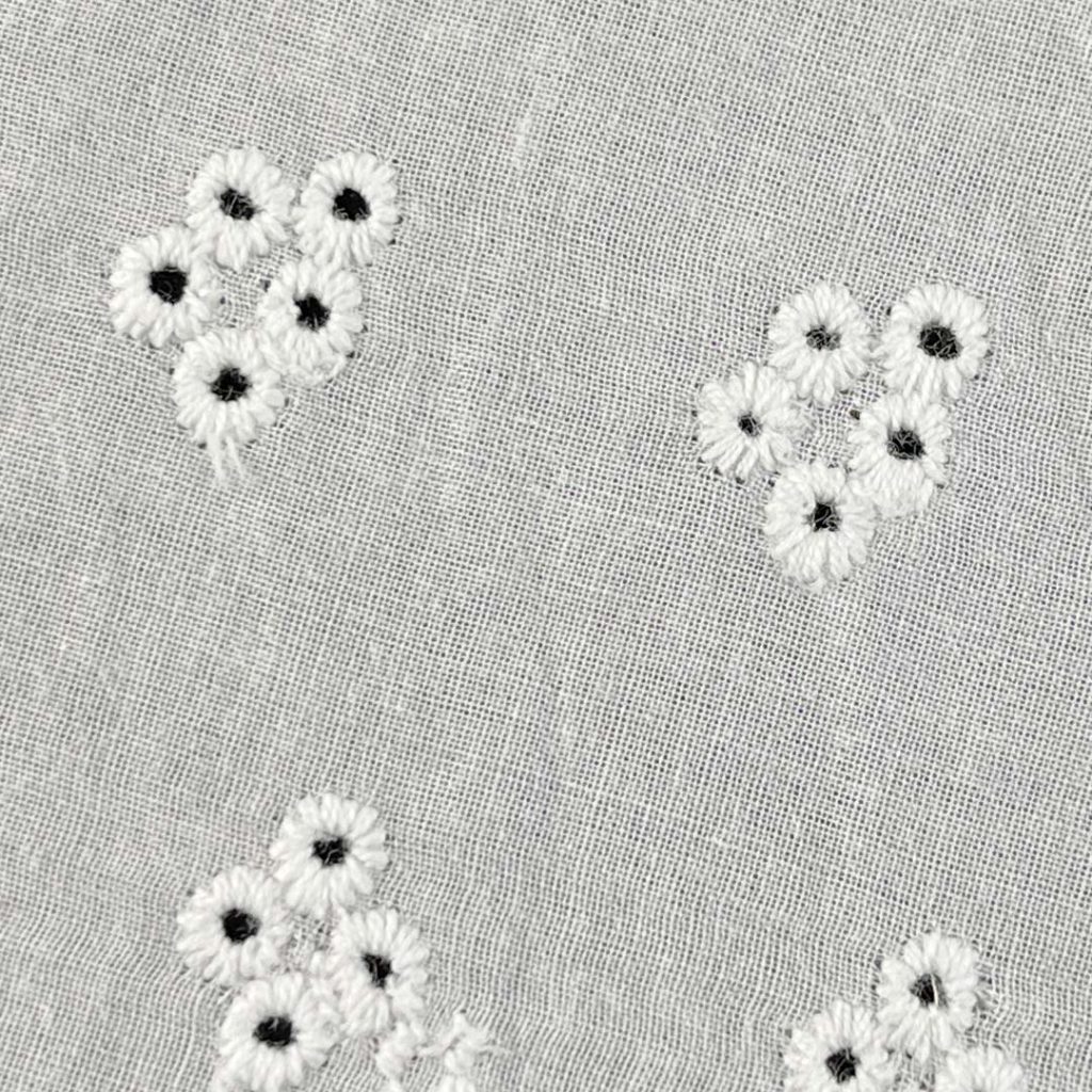 100% Cotton Eyelet Breathable Textured Fabric Skirt Blouse H7-737