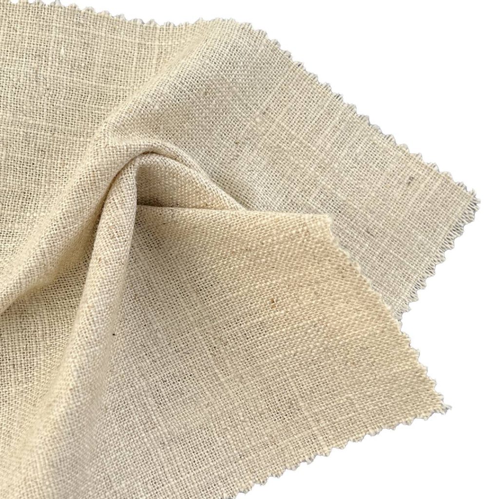 165gsm (5.8 oz) 65% Cotton 35% Linen Burlap Textured Fabric Bag Suit Lining HF-H25002A