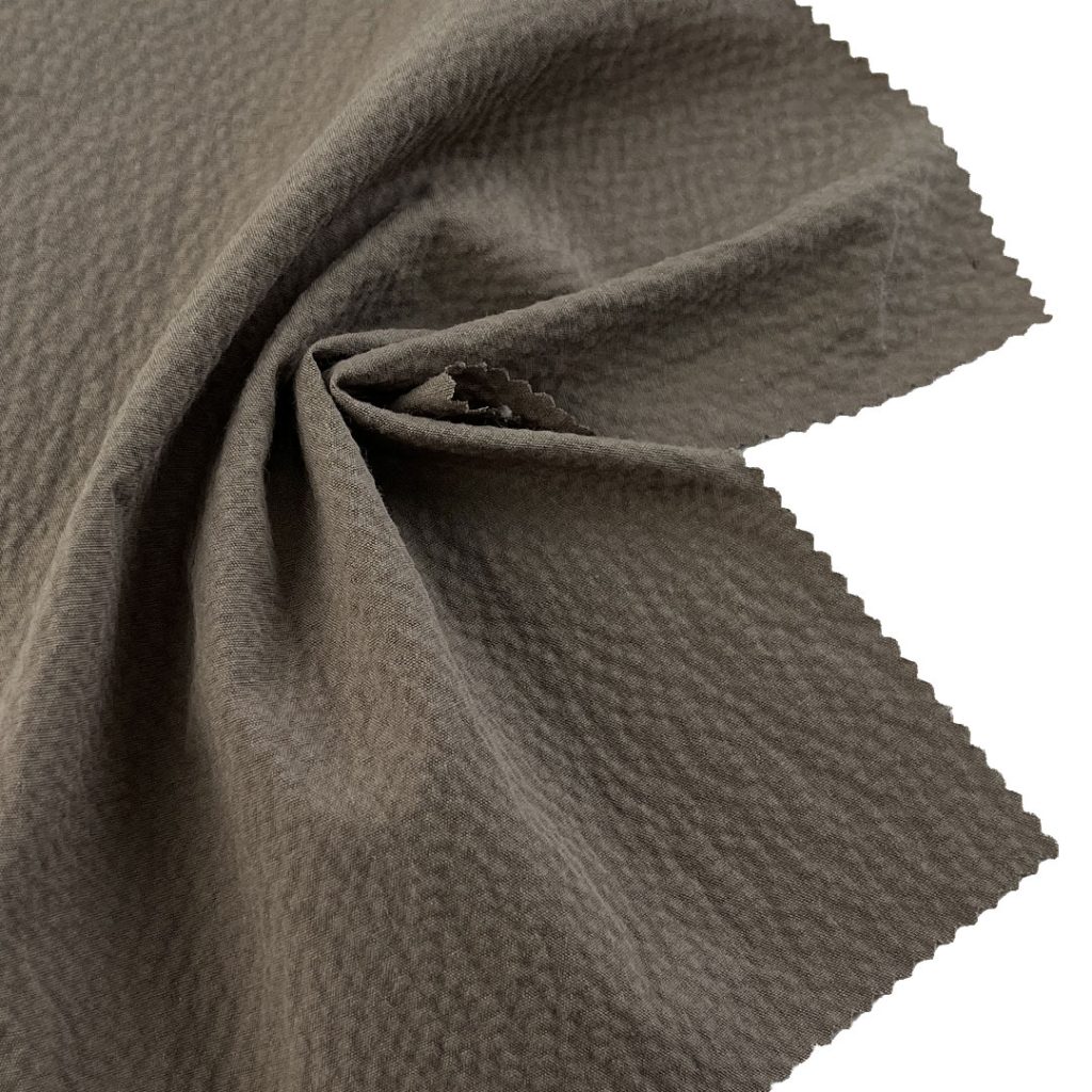 135gsm (4.8 oz) 8% Nylon 2% Spandex 90% Cotton Crêpe Translucent Textured Fabric Skirt Dress