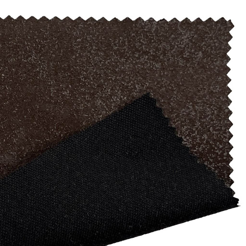 100gsm (3.5 oz) 75% Polyester 25% Polyurethane Leather Coated Smooth Hand Feel Fabric Jacket Apron HM420