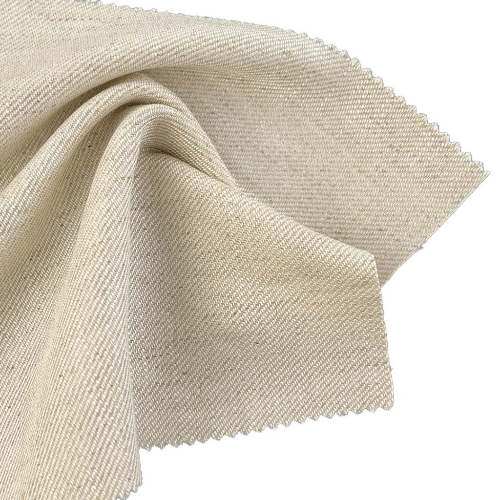 210gsm (7.4 oz) 55% Linen 42% Lyocel 3% Spandex Burlap Textured Fabric Apron Vest HM6617