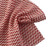 180gsm (6.3 oz) 95% Polyester 5% Spandex Houndstooth Textured Shape Retention Fabric Dress Coat JM-5080