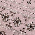 12% Viscose 12% Acrylic 76% Polyester Eyelet Breathable Textured Fabric Dress Blouse