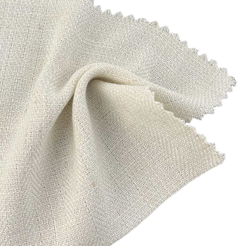 240gsm (8.5 oz) 20% Linen 80% Polyester Hessian Textured Fabric Suit Lining