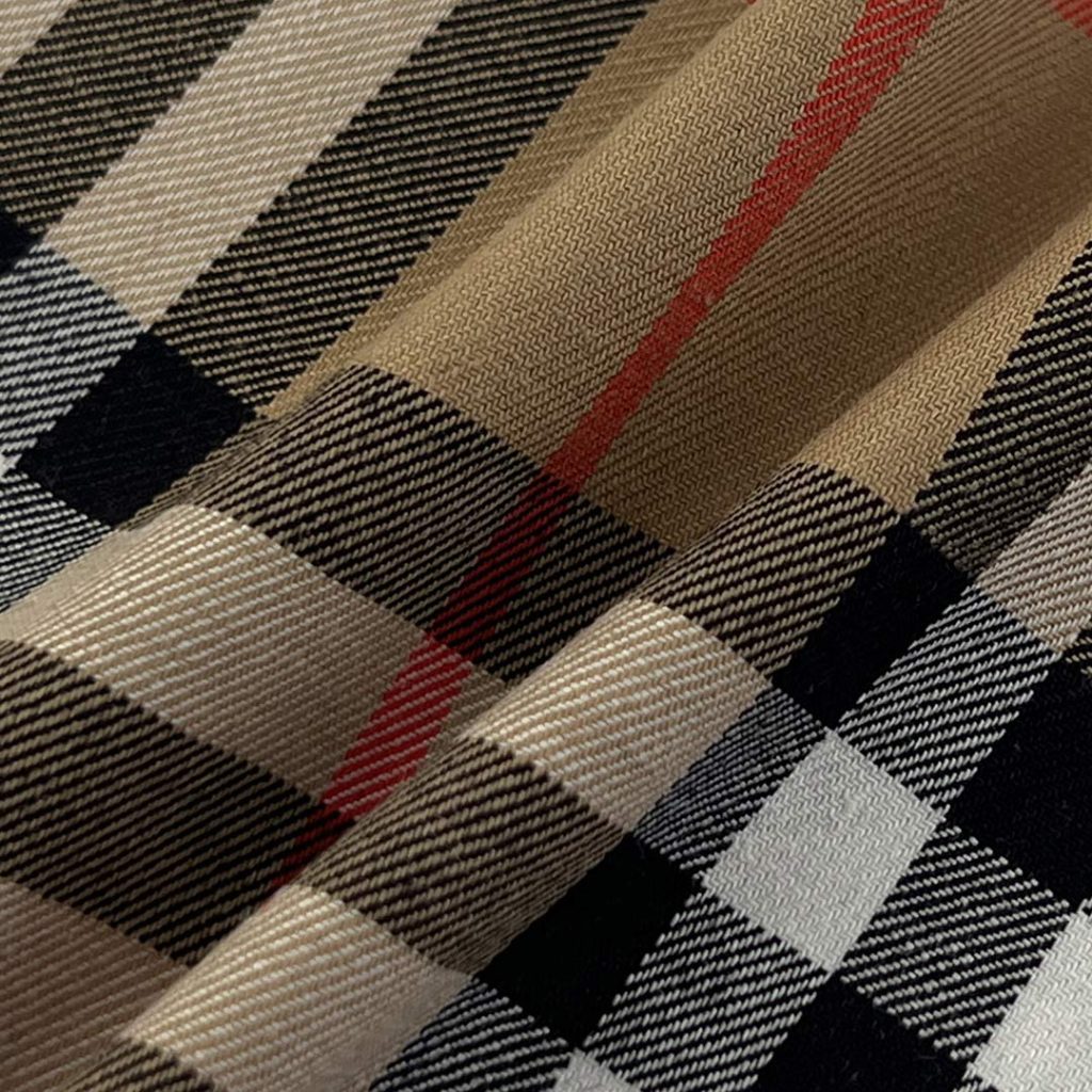 210gsm (7.4 oz) 100% Cotton Plaid Ripstop Fabric Shirt Cardigan