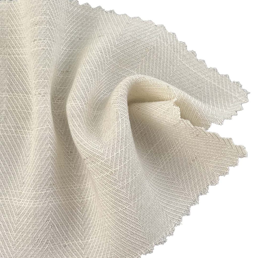 165gsm (5.8 oz) 45% Viscose 45% Tencel 5% Polyamide 5% Linen Hessian Textured Fabric Vest Apron Bag