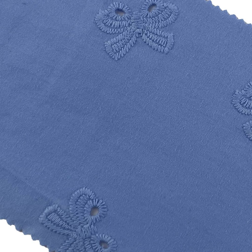 100% Cotton Eyelet Breathable Textured Fabric Blouse Skirt