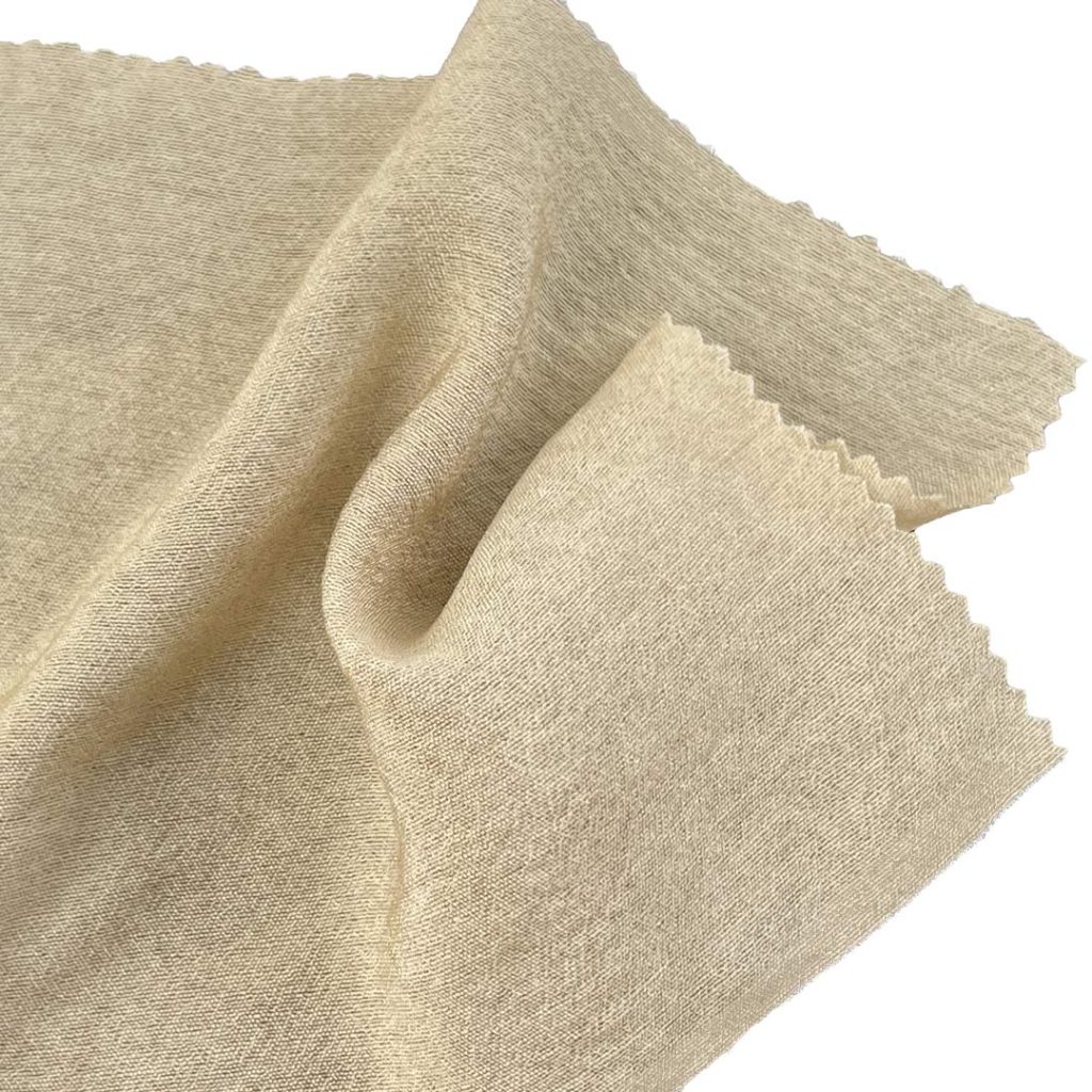 75gsm (2.6 oz) 20% Polyester 35% Nylon 45% Viscose Crepe Fabric Dress Cardigan M1356#