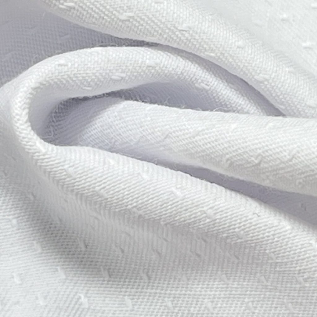 120gsm (4.2 oz) 60% Cotton 40% Polyester Dobby Dotted Swiss Textured Fabric Tops Dress M5361