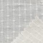 120gsm (4.2 oz) 55% Cotton 35% Viscose 10% Linen Dobby Dotted Swiss Textured Fabric Skirt Dress MC354