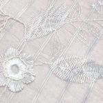 80% Lyocell 20% Polyester Eyelet Breathable Textured Fabric Tops Blouse ME331