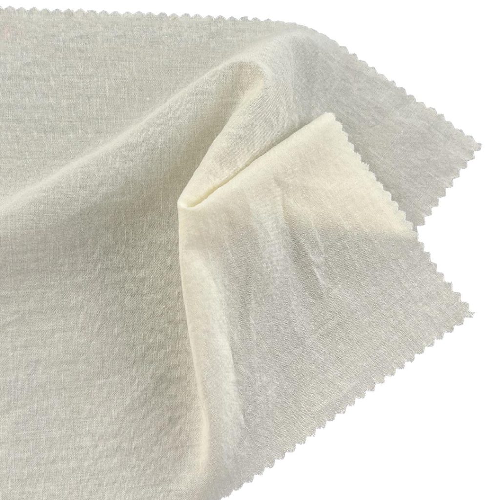 110gsm (3.9 oz) 100% Cotton Cambric Crisp Hand Feel Fabric Dress Shirt Interlining