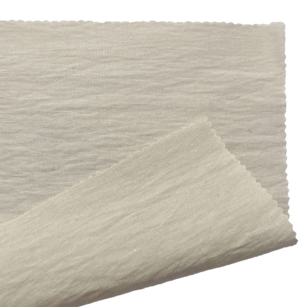 130gsm (4.6 oz) 15% Nylon 70% Tencel 15% Linen Crepe Translucent Textured Fabric Skirt Dress Q10086