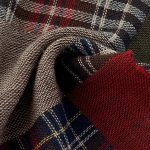 250gsm (8.8 oz) 100% Cotton Plaid Tear-resistant Fabric Dress Cardigan