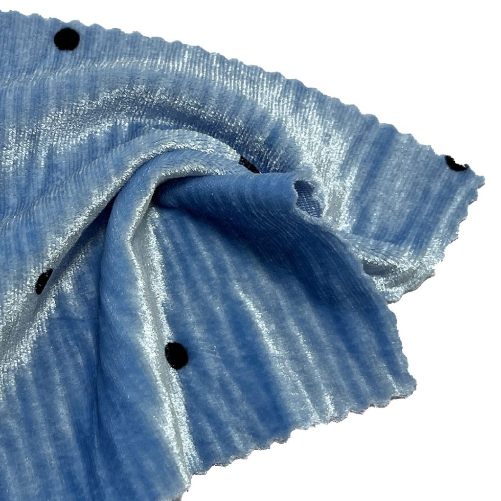 250gsm (8.8 oz) 95% Polyester 5% Spandex Pleated Textured Fabric Dress Tops Skirt