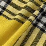 120gsm (4.2 oz) 30% Cotton 50% Polyester 20% Nylon Plaid Tear-resistant Fabric Dress Cardigan Shirt