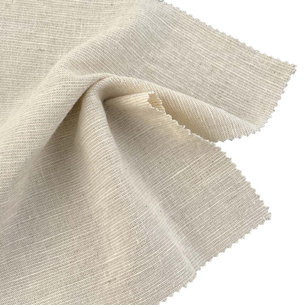 215gsm (7.6 oz) 60.8% Cotton 39.2% Linen Hessian Textured Fabric Apron Bag Suit Lining
