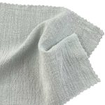 85gsm (3.0 oz) 80% Cotton 3% Linen 17% Viscose Crepe Textured Translucent Fabric Skirt Dress W8231