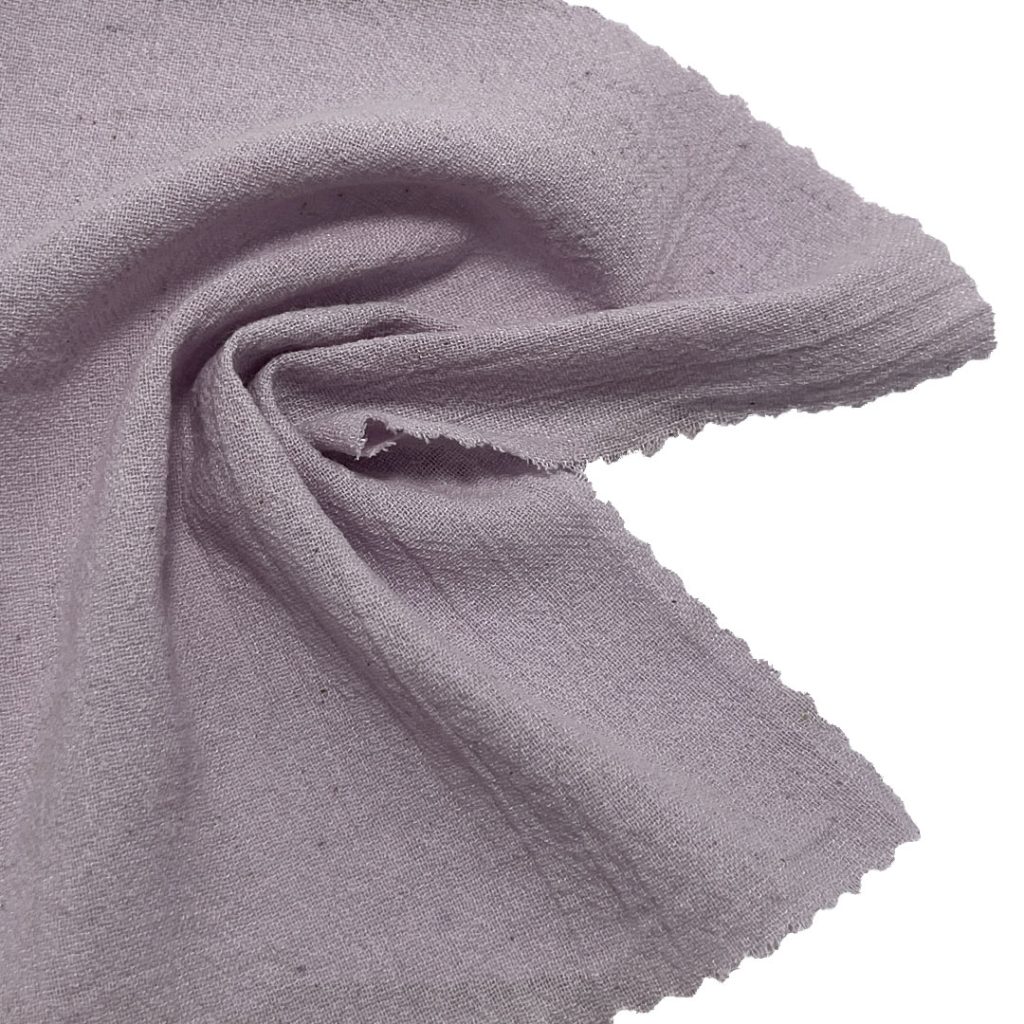 120gsm (4.2 oz) 74% Cotton 4% Linen 22% Viscose Crepe Textured Translucent Fabric Skirt Dress W8232