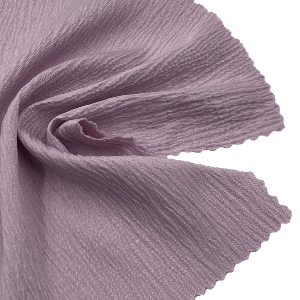 150gsm (5.3 oz) 3% Spandex 37% Viscose 60% Polyester Pleated Textured Fabric Dress Tops Skirt