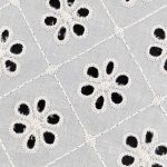 100% Cotton Eyelet Breathable Textured Fabric Blouse Tops X8013