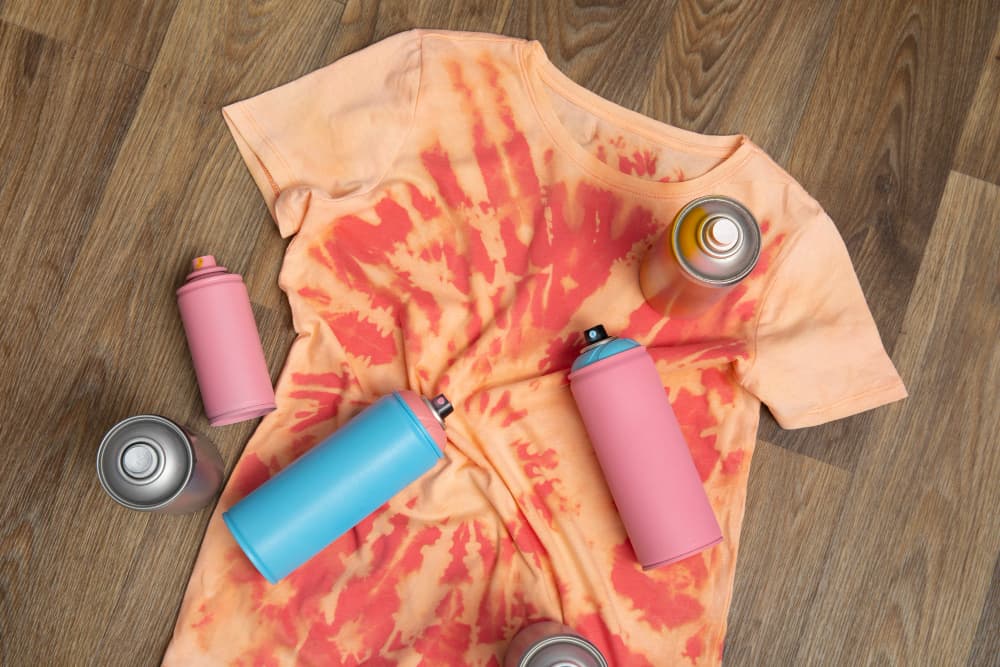 Tie-dyed short-sleeved shirt made from shirt fabric
