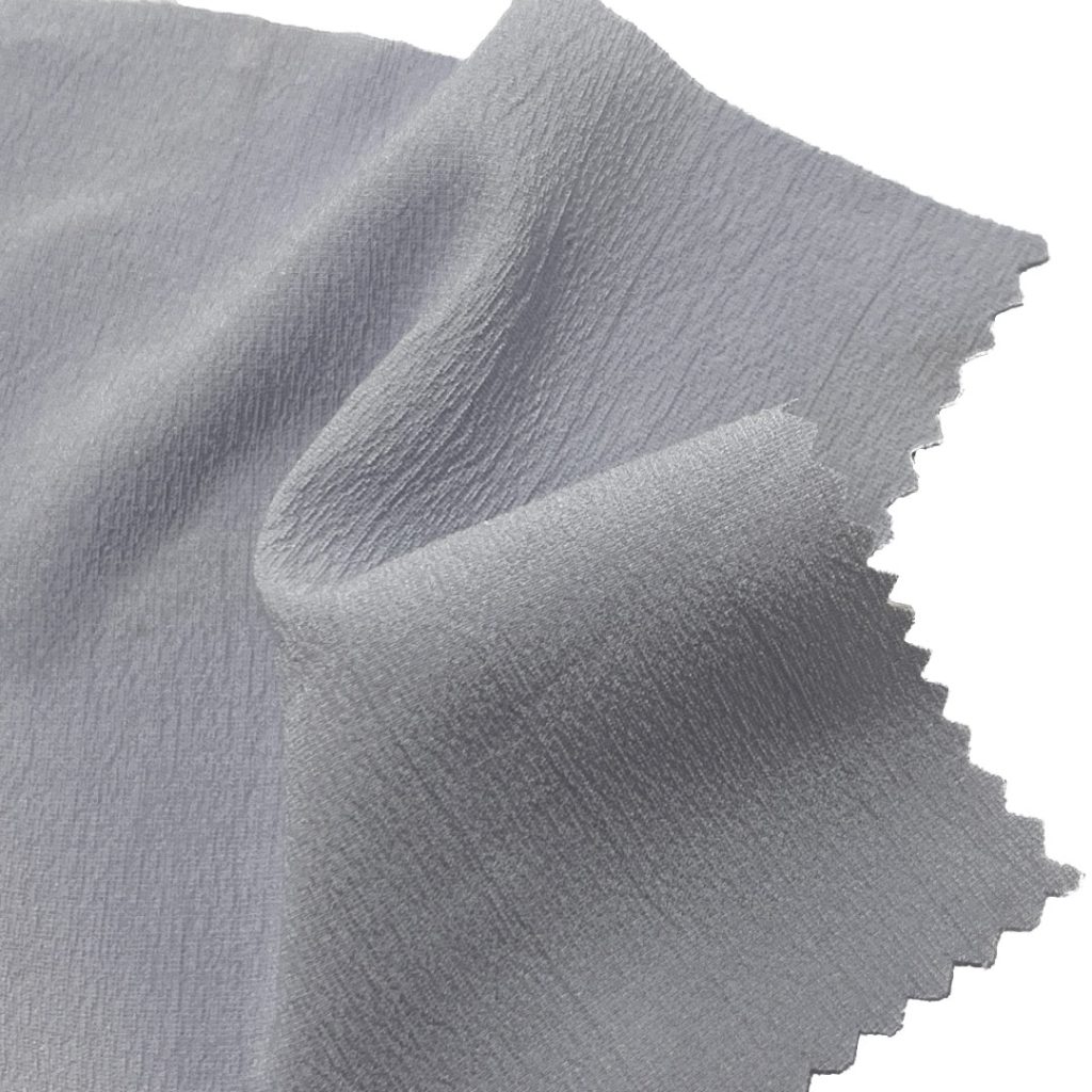 110gsm (3.9 oz) 29% Polyester 68% Viscose 3% Spandex Crepe Textured Translucent Fabric Dress Skirt WG60233