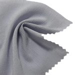 110gsm (3.9 oz) 29% Polyester 68% Viscose 3% Spandex Crepe Textured Translucent Fabric Dress Skirt WG60233