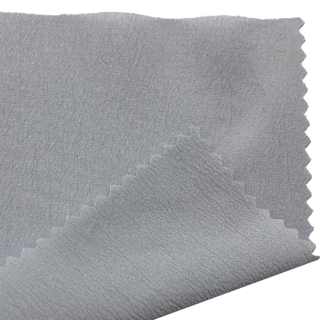 110gsm (3.9 oz) 29% Polyester 68% Viscose 3% Spandex Crepe Textured Translucent Fabric Dress Skirt WG60233