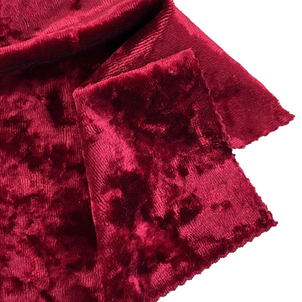 320gsm (11.3 oz) 95% Polyester 5% Spandex Crushed Velvet Plush Hand Feel Fabric Skirt Costume 102#