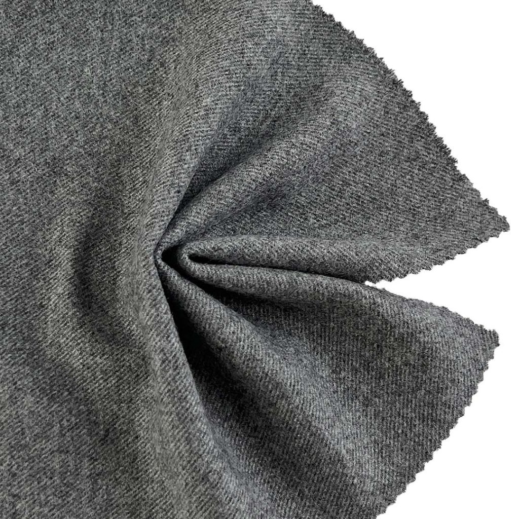 430gsm (15.2 oz) 62% Polyester 24% Viscose 10% Wool 4% Polyurethane Leather Heather Soft Hand Feel Fabric Suit Coat 14719